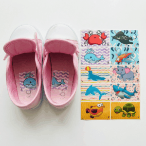 Bal-jobb cipőjelölő matricák